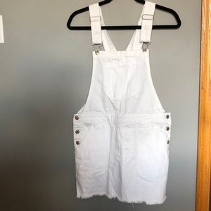 White overalls skirt